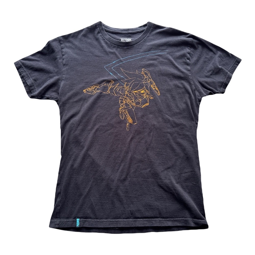 Blizzard Anime Black T-Shirt Unisex Size Medium